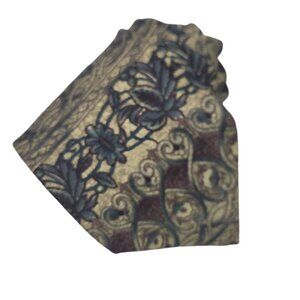 Bill Blass Mens 100% Silk Floral Pattern Necktie Vintage